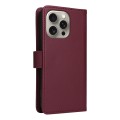 For iPhone 15 Pro Max BETOPNICE BN-005 2 in 1 Detachable Imitate Genuine Leather Phone Case(Wine Red