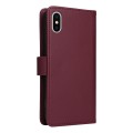 For iPhone X / XS BETOPNICE BN-005 2 in 1 Detachable Imitate Genuine Leather Phone Case(Wine Red)