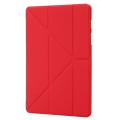 For Samsung Galaxy Tab S9 Deformation Silicone Leather Tablet Case(Red)