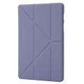 For Samsung Galaxy Tab S9 Deformation Silicone Leather Tablet Case(Lavender)