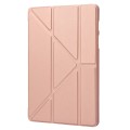For Samsung Galaxy Tab S9 Deformation Silicone Leather Tablet Case(Rose Gold)