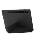 For Samsung Galaxy Tab S9+ Deformation Silicone Leather Tablet Case(Black)