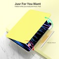 For iPad Pro 12.9 2022 / 2021 / 2020 360 Rotation Detachable Clear Acrylic Leather Tablet Case(Yello