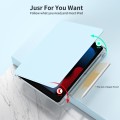 For iPad Pro 9.7 / 9.7 2018 / 2017 360 Rotation Detachable Clear Acrylic Leather Tablet Case(Ice Blu