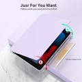 For iPad Pro 9.7 / 9.7 2018 / 2017 360 Rotation Detachable Clear Acrylic Leather Tablet Case(Light P