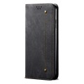 For Xiaomi Redmi 13C 5G Global Denim Texture Casual Style Horizontal Flip Leather Case(Black)