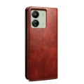 For Xiaomi Redmi 13C / Poco C65 Oil Wax Crazy Horse Texture Leather Phone Case(Brown)