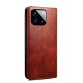 For Xiaomi Redmi K70E Oil Wax Crazy Horse Texture Leather Phone Case(Brown)