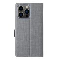 For iPhone 15 Pro Max ViLi K Series Dual-side Buckle Magsafe Leather Phone Case(Grey)