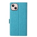 For iPhone 15 Plus ViLi K Series Dual-side Buckle Magsafe Leather Phone Case(Blue)