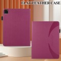 For iPad Pro 11 2022 / Air 10.9 2022 Litchi Texture Leather Sucker Tablet Case(Purple)