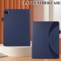 For iPad Pro 11 2022 / Air 10.9 2022 Litchi Texture Leather Sucker Tablet Case(Dark Blue)