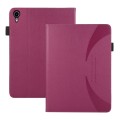 For iPad mini 6 Litchi Texture Leather Sucker Tablet Case(Purple)