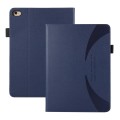 For iPad mini 5 / 4 / 3 / 2 Litchi Texture Leather Sucker Tablet Case(Dark Blue)