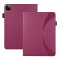 For iPad Pro 11 2024 Litchi Texture Leather Sucker Tablet Case(Purple)