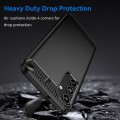 For Samsung Galaxy A15 4G Brushed Texture Carbon Fiber TPU Phone Case(Black)