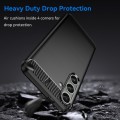 For Samsung Galaxy S24+ 5G Brushed Texture Carbon Fiber TPU Phone Case(Black)