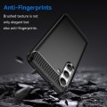 For Samsung Galaxy S24 5G Brushed Texture Carbon Fiber TPU Phone Case(Black)