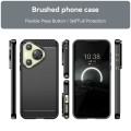 For Huawei Pura 70 Brushed Texture Carbon Fiber TPU Phone Case(Black)