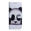 For Motorola Moto G84 Coloured Drawing Flip Leather Phone Case(Panda)
