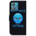 For Motorola Edge 40 Neo Coloured Drawing Flip Leather Phone Case(Anger)