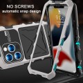 For iPhone 15 Pro R-JUST Metal + Silicone + Tempered Glass Life Waterproof Phone Case with Holder(Si