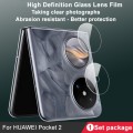 For Huawei Pocket 2 2 PCS/Set IMAK HD Glass Rear Camera Lens Film