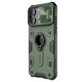 For iPhone 15 Pro NILLKIN Shockproof CamShield Armor Protective Case with Invisible Ring Holder(Gree