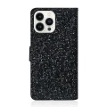 For iPhone 15 Pro Max Glitter Powder Filp Leather Phone Case(Black)