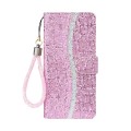 For iPhone 15 Pro Max Glitter Powder Filp Leather Phone Case(Pink)