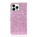 For iPhone 15 Pro Glitter Powder Filp Leather Phone Case(Pink)