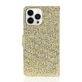 For iPhone 15 Pro Glitter Powder Filp Leather Phone Case(Gold)