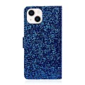 For iPhone 15 Plus Glitter Powder Filp Leather Phone Case(Blue)