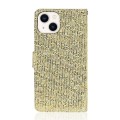 For iPhone 15 Plus Glitter Powder Filp Leather Phone Case(Gold)