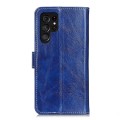 For Samsung Galaxy S24 Ultra Retro Crazy Horse Texture Leather Phone Case(Blue)