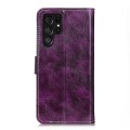 For Samsung Galaxy S24 Ultra Retro Crazy Horse Texture Leather Phone Case(Purple)