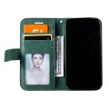 For iPhone 15 Plus Skin Feel Splicing Leather Phone Case(Green)
