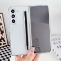 For Samsung Galaxy Fold5 Integrated PC Phone Case with Stylus(Transparent)
