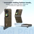 For Huawei Pocket 2 ABEEL Weave Plaid PU Phone Case(Green)