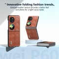 For Huawei Pocket 2 ABEEL Weave Plaid PU Phone Case(Brown)