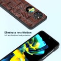 For Huawei Pocket 2 ABEEL Genuine Leather Mahjong Pattern Black Edge Phone Case(Brown)