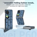 For Huawei Pocket 2 ABEEL Genuine Leather Mahjong Pattern Black Edge Phone Case(Blue)