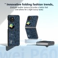 For Huawei Pocket 2 ABEEL Genuine Leather Canopy Black Edge Phone Case(Blue)
