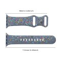 For Apple Watch Ultra 2 49mm Floral Silicone Watch Band(Grey)