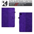 For Samsung Galaxy Tab A9 Rhombus Embossed Leather Tablet Case(Purple)