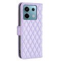 For Xiaomi Redmi Note 13 Pro 5G Diamond Lattice Wallet Leather Flip Phone Case(Purple)