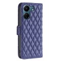 For Xiaomi Redmi 13C Diamond Lattice Wallet Leather Flip Phone Case(Blue)