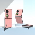 For Huawei Pocket 2 ABEEL PU Leather Black Edge Phone Case(Pink)