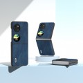 For Huawei Pocket 2 ABEEL PU Leather Black Edge Phone Case(Blue)