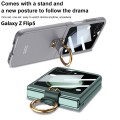For Samsung Galaxy Z Flip5 GKK Integrated Ultra-thin PC Ring Holder Phone Case(Black)